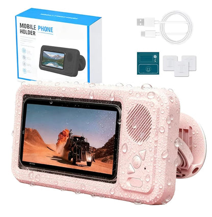 Waterproof Shower Sync Speaker and Holder
